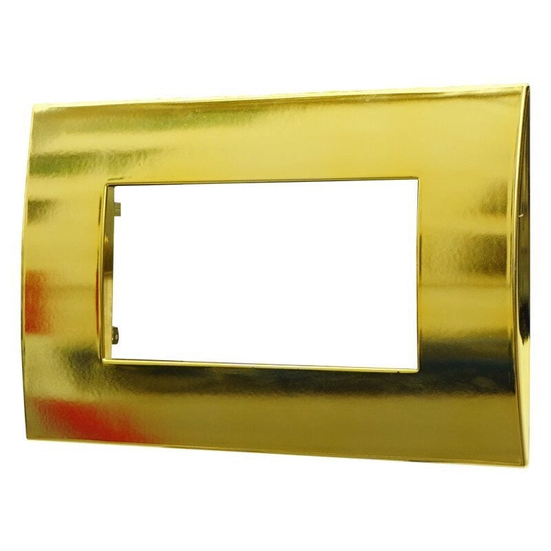 Placca Plastica Serie Venus 4P Colore Oro Lucido Compatibile Con Vimar Arke