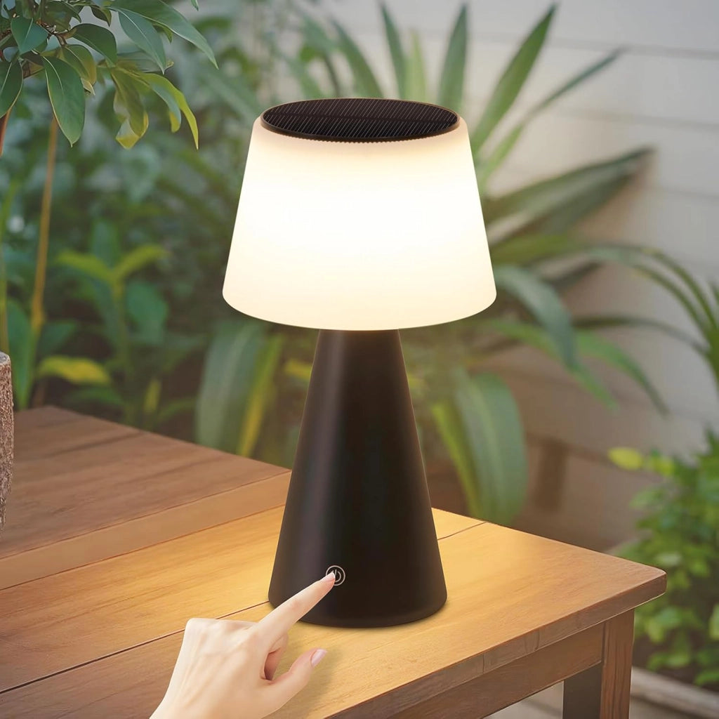 ZMH Lampada da tavolo LED wireless solare batteria moderna dimmerabile per soggiorno giardino comodino