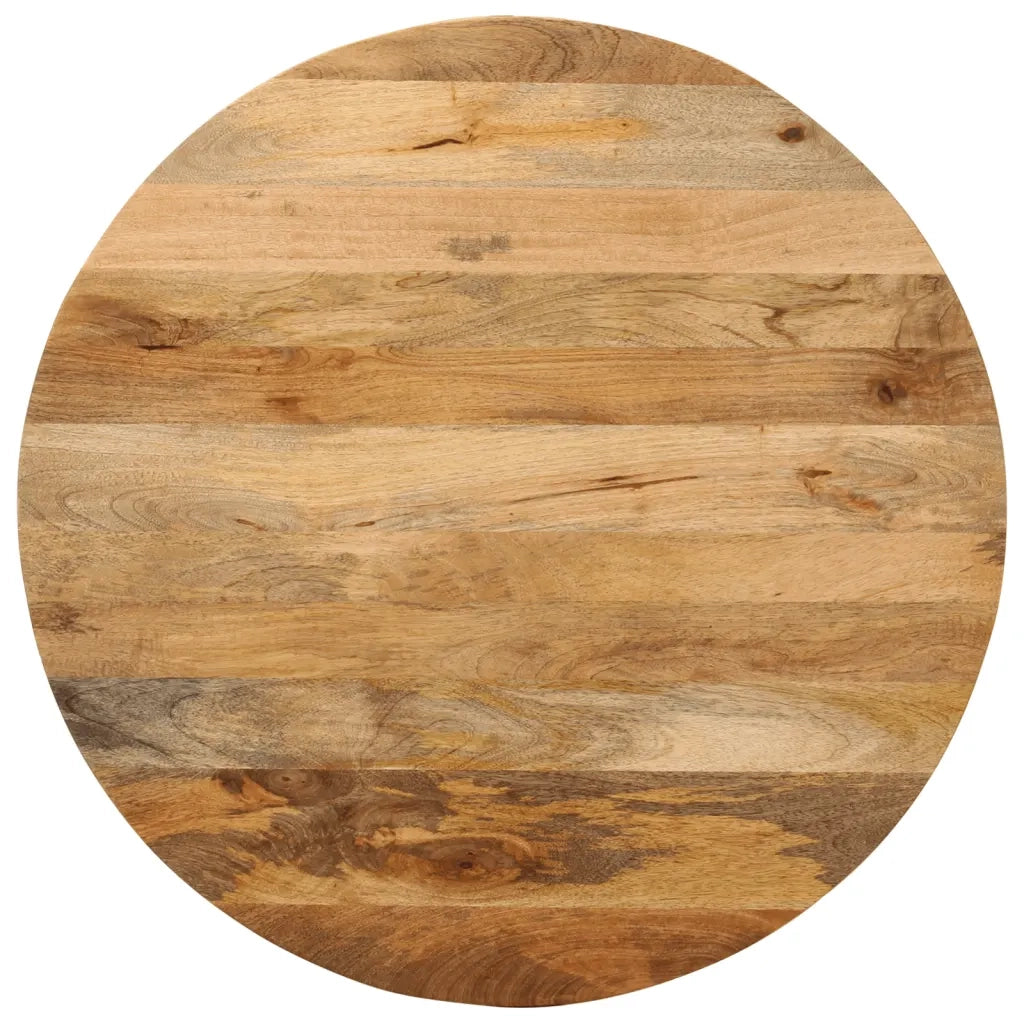 Piano per Tavolo Ã˜ 70x3,8 cm Rotondo in Legno Massello di Mango
