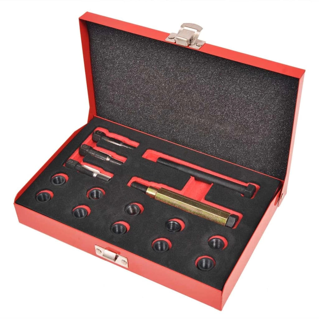 Kit di riparazione filettature candelette 15 pezzi M10 x 1,0 mm 02_0004087