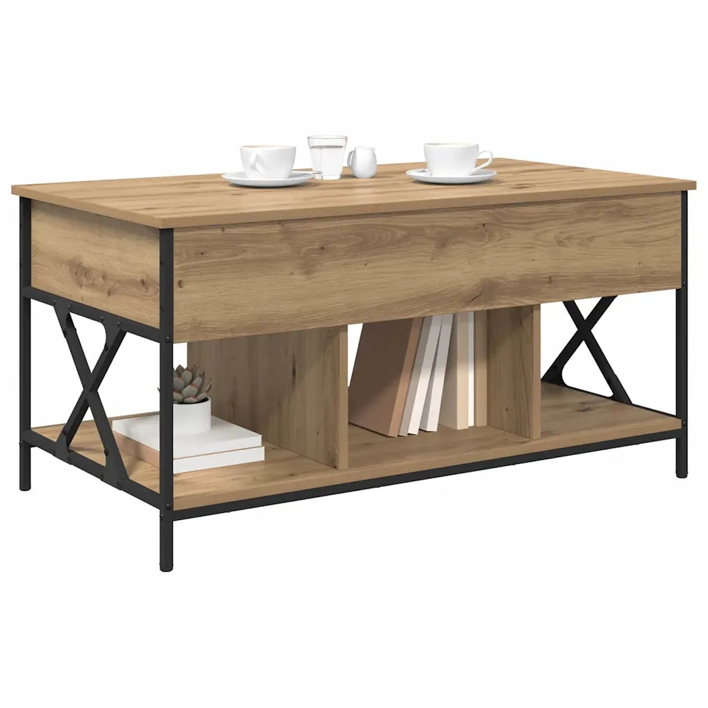 Tavolino da salotto Rovere artigianale 100 x 55 x 48.5 cm
