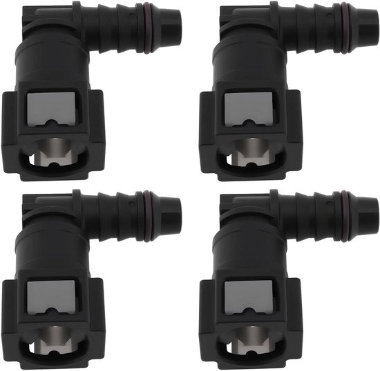 Connessione di combustibile 4 pezzi - Connettore rapido - L - 7,89 mm diametro interno - 10 mm spessore della gomma - Connettore in plastica resistente