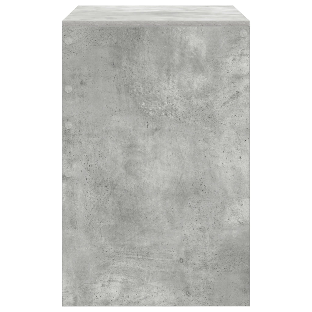 Scrivania in cemento grigio 80x50x76 cm legno ingegnerizzato