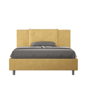 Letto Matrimoniale 160x190 cm con Rete e Contenitore Appia Ocra