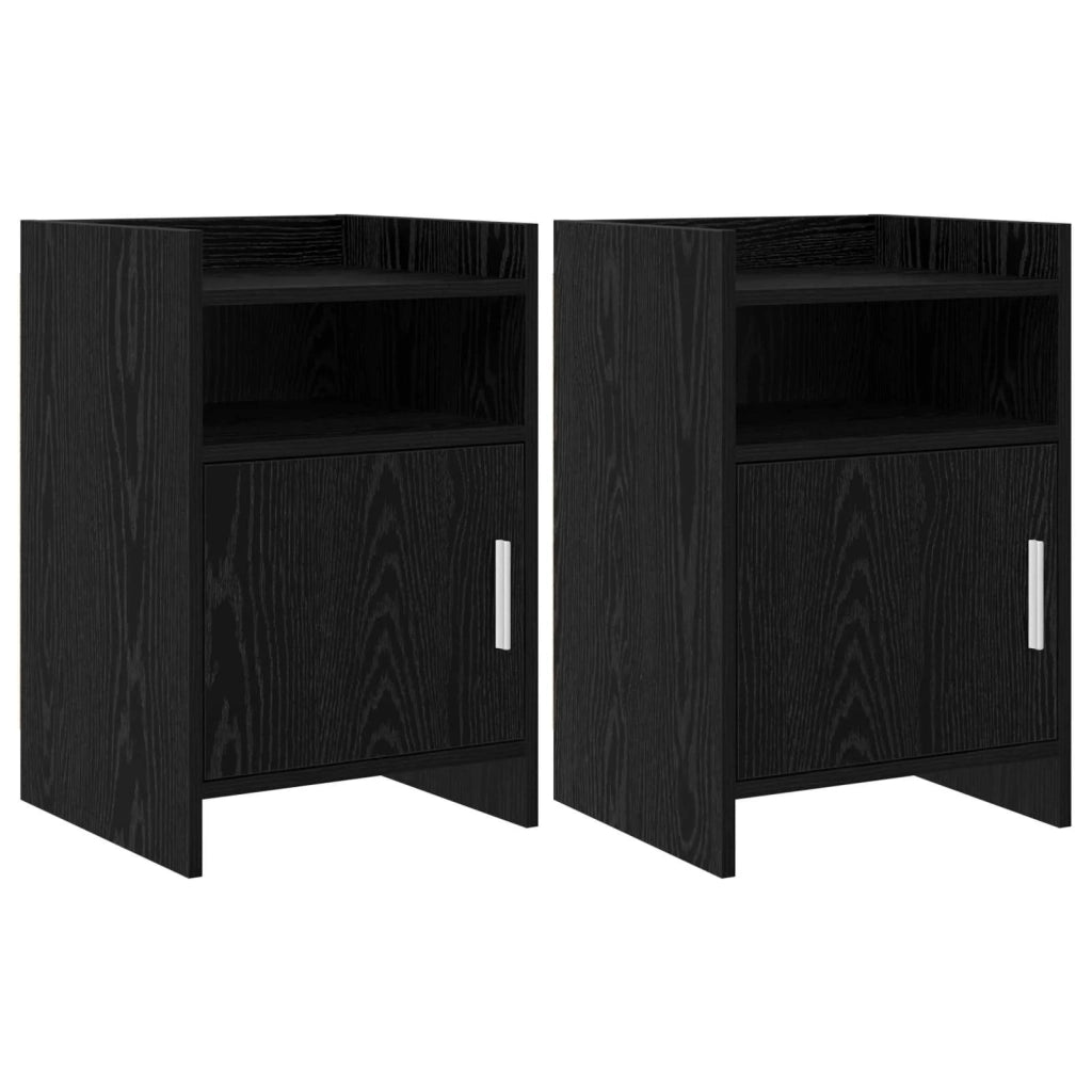Comodini 2 pcs Rovere Nero 40 x 36 x 60 cm Legno ingegnerizzato 8011038