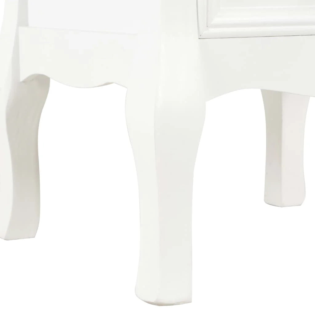 Comodino comodino cassettiera mobili per camera da letto 2 pezzi bianco 35x30x49 cm MDF 1402162