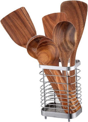 Organizzatore per utensili in acciaio inossidabile, contenitore per posate, supporto per posate, organizzatore per cucina, adatto per la conservazione e l'organizzazione, utensili da cucina, argento - 15 cm