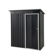 Casetta da giardino esterno, Casetta da giardino in ferro colorato resistente a tutti i climi 163 x 86 CM Grigio-Casette da giardino
