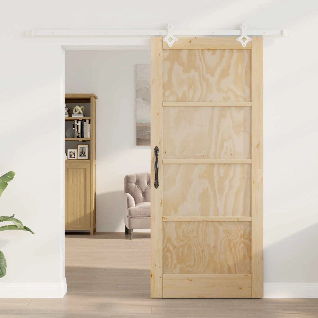 Porta scorrevole Naturale e Bianco 86 x 198,5 cm