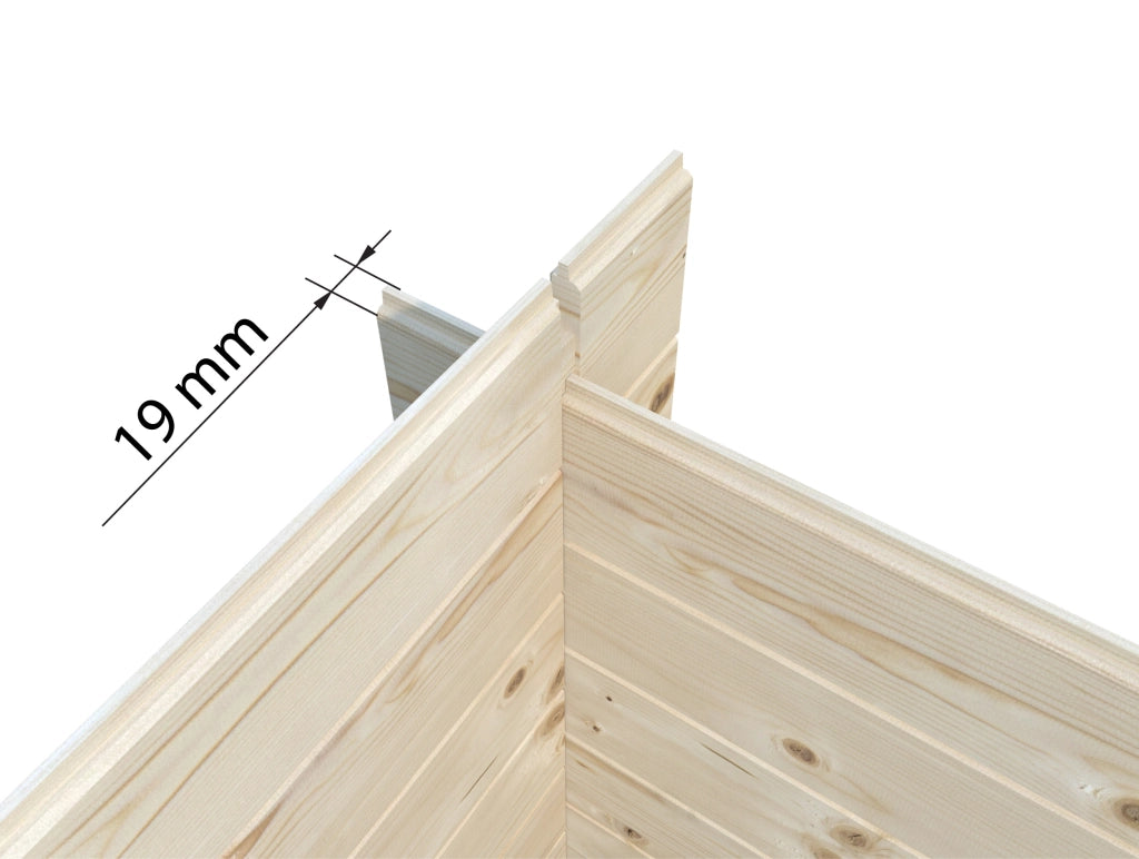 Casetta in legno non trattato Mila 200X200