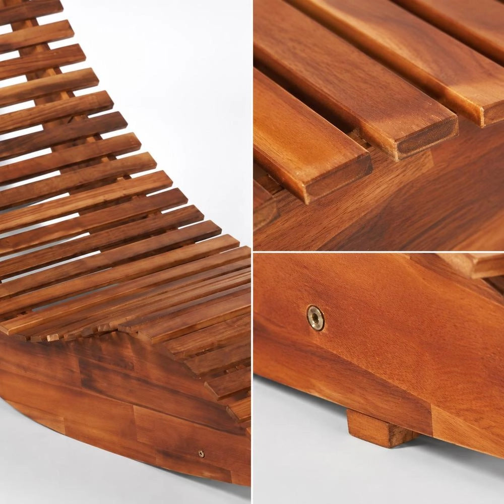 Rocking Lounger Acacia Wood