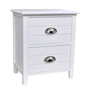 Comodino in legno bianco 38x28x45h