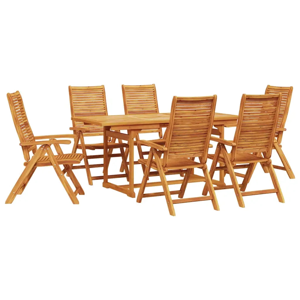 Set da Pranzo per Giardino 7 pcs Marrone 3375721
