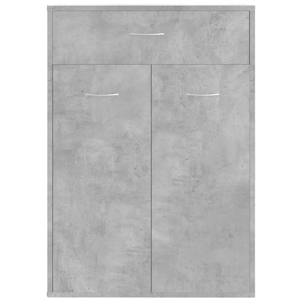 Scarpiera Grigio Cemento 60x35x84 cm in Legno Multistrato 801075