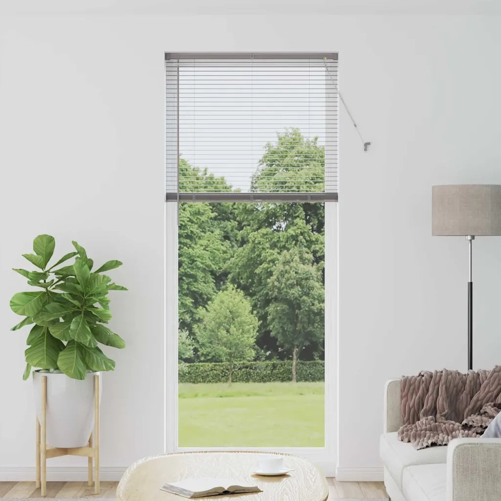 Tendaggi a Veneziana | Tenda a lamelle Argento 220 x 95 cm Alluminio
