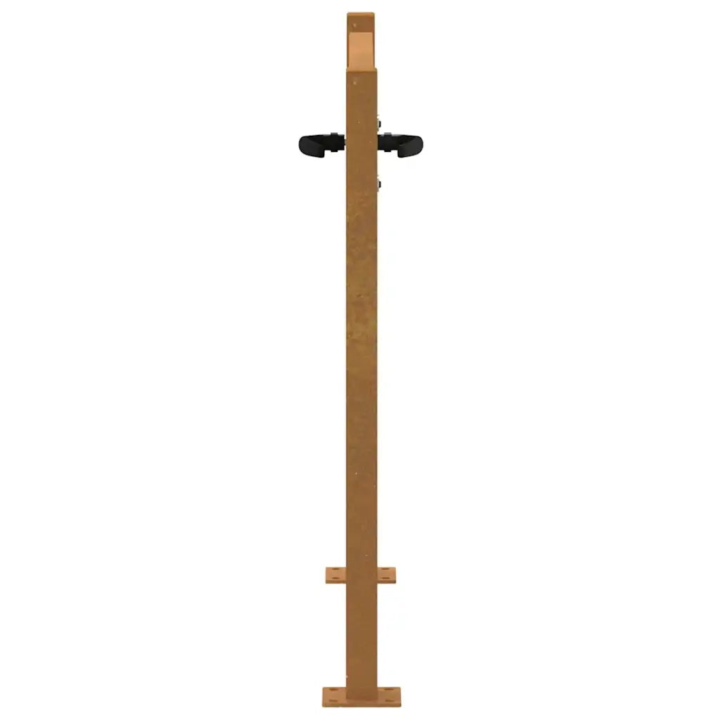 vidaXL Cancello da Giardino 105x105 cm in Acciaio Corten Design Bambù
