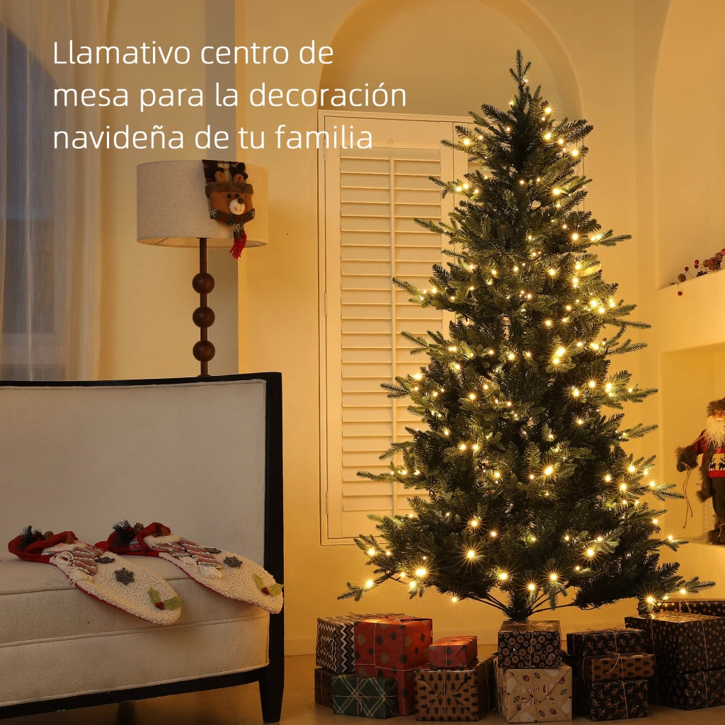 Albero di Natale Artificiale 180 cm con Luci LED ¨C zephmum ¨C Verde