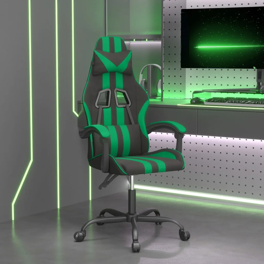 Sedia da Gaming | Sedia da e-sports Nera e Verde in Similpelle