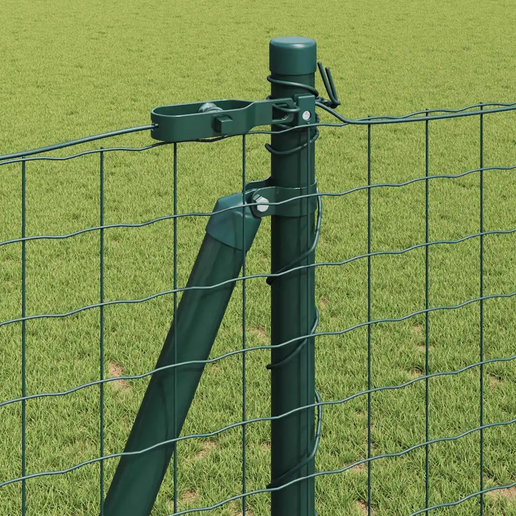 Palo della recinzione 7 pcs Verde Acciaio 42004292