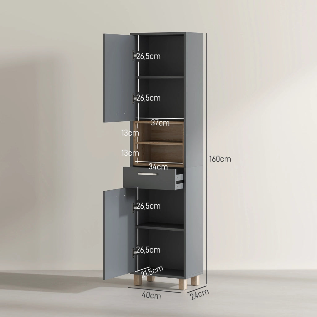 Mobile bagno colonna ¨C zephmum ¨C grigio 60x30x