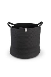Cheonda - Cesto cilindrico prodotto a mano Plam 60cm Colore: Blu Navy e Bianco