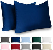 Coprisacco 40x60 a maglia di cotone rinforzata (set di 2) - Blu scuro - Tessuto compatto con 57 fili/cm² - Coprisacco 40 x 60 - Certificato Oeko Tex -