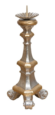 Biscottini Candeliere in legno finitura foglia argento e oro. Made in Italy L13XPR13XH29