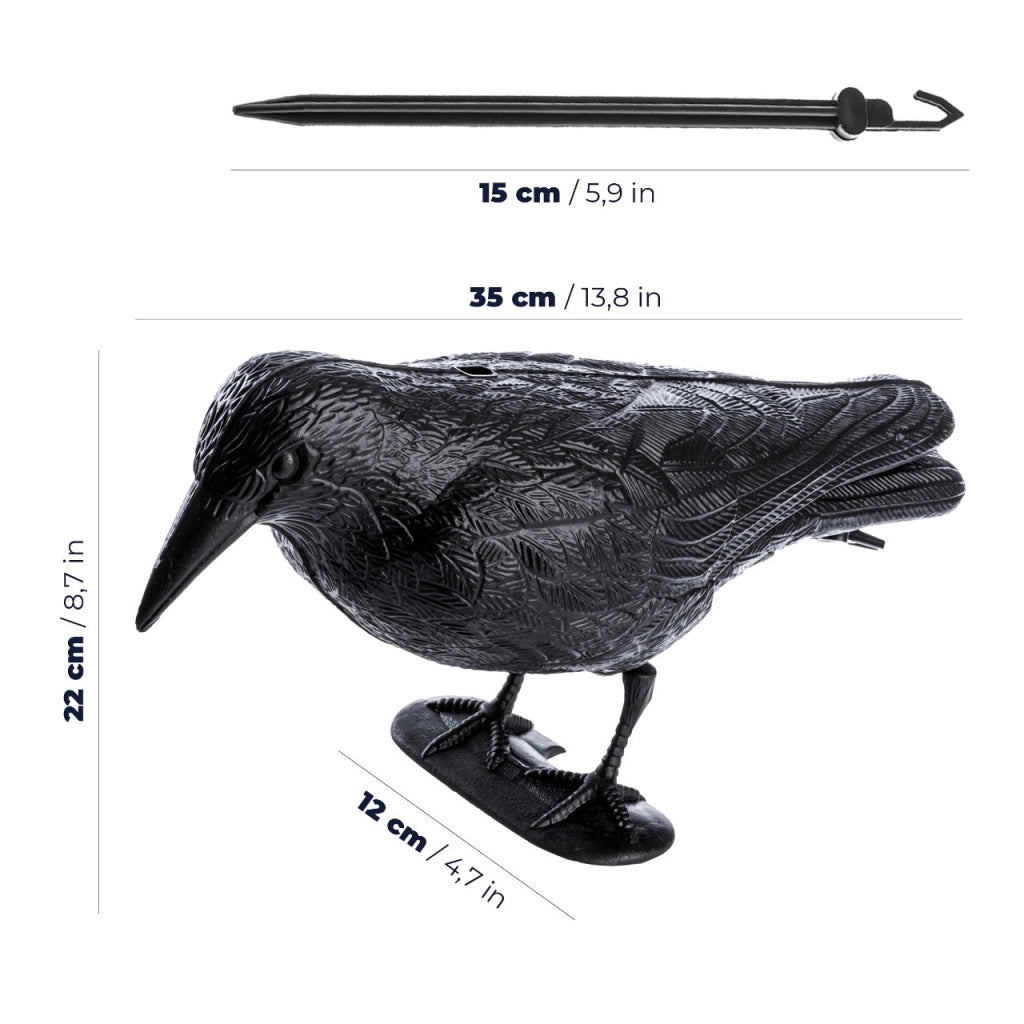 KADAX Dissuasore per uccelli Raven, piccioni e storni, grande, per balconi, per piccioni e uccelli, XXL