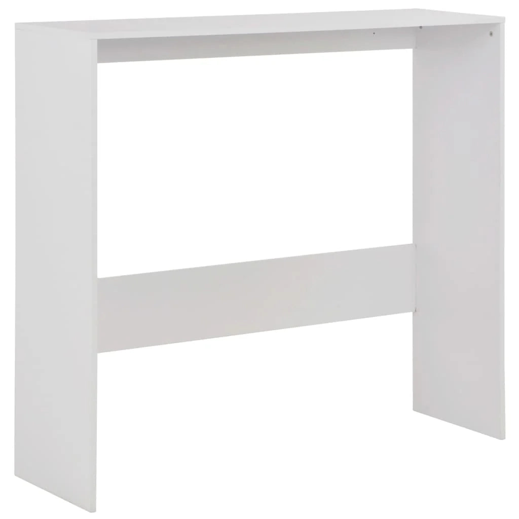 Tavolo alto da bar/bistrot con 2 piani bianchi 130 cm 0902036