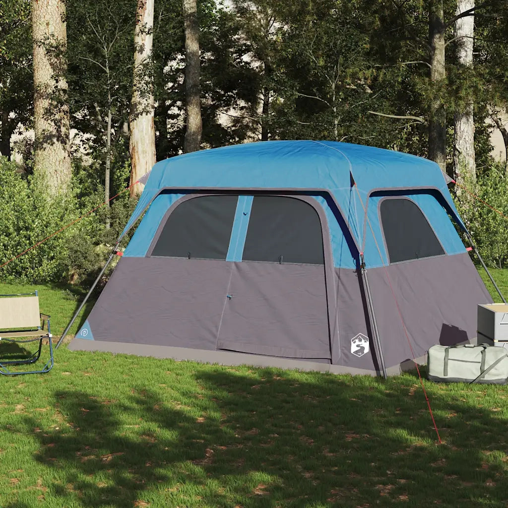 Tenda Familiare Cabina per 6 Persone Blu Impermeabile 94546