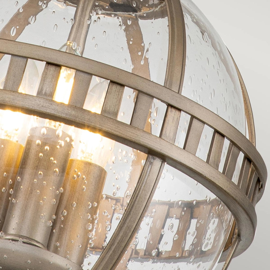 Lampada sospesa esterna Halleron Kichler bronzo 3 luci E14
