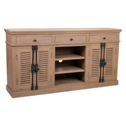 Credenza in legno e metallo marrone 173x41x89h