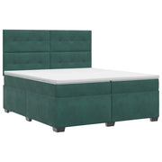 Letto box spring con materasso Verde Scuro 200 x 200 cm Velluto 3453713