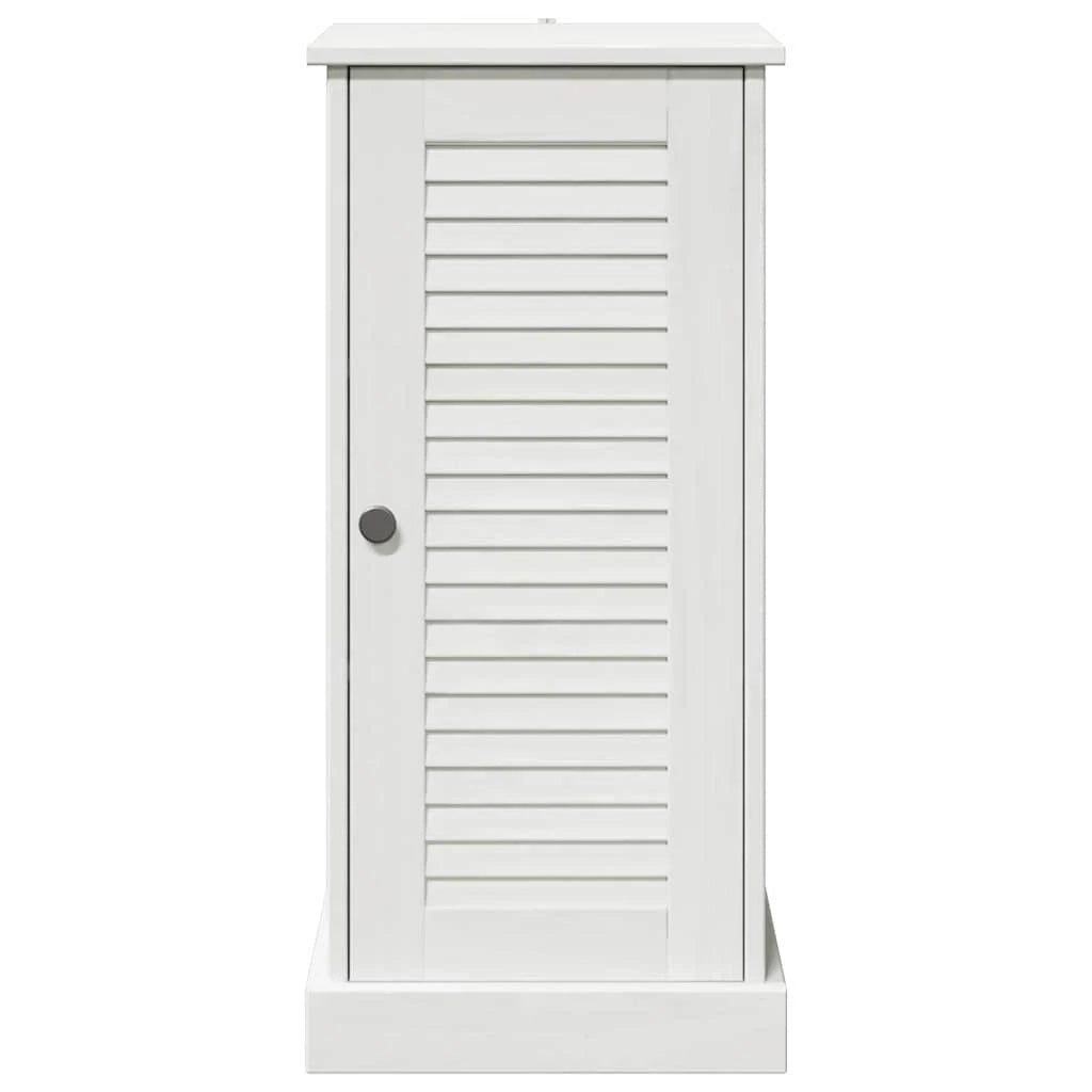 Mobiletto da bagno rustico rettangolare 37,5 x 34 x 80 cm con contenitore dal design naturale in legno di pino bianco 02_0057906