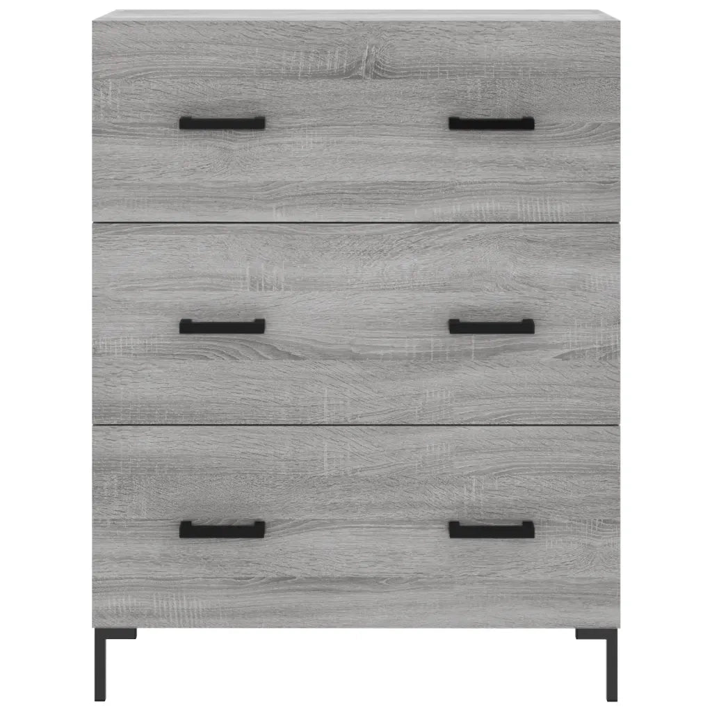Credenza-Buffet-Armadio da cucina Grigio Sonoma 69,5x34x180 cm in Legno Multistrato 605172