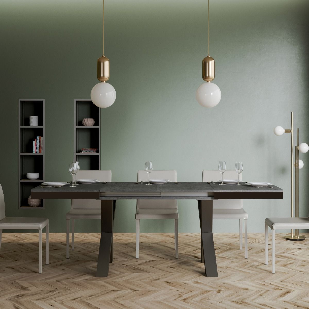 Tavolo Allungabile 180-284x90x80 cm Traffic Evolution Cemento