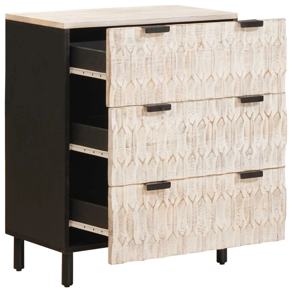 Credenza-Buffet-Armadio da cucina Finitura Bianco Lavato 60 x 33,5 x 75 cm 513049