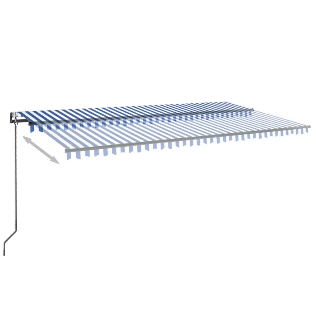 TendaAutomatica con Sensore Vento e LED 600x300 cm Blu Biancacod mxl 72647