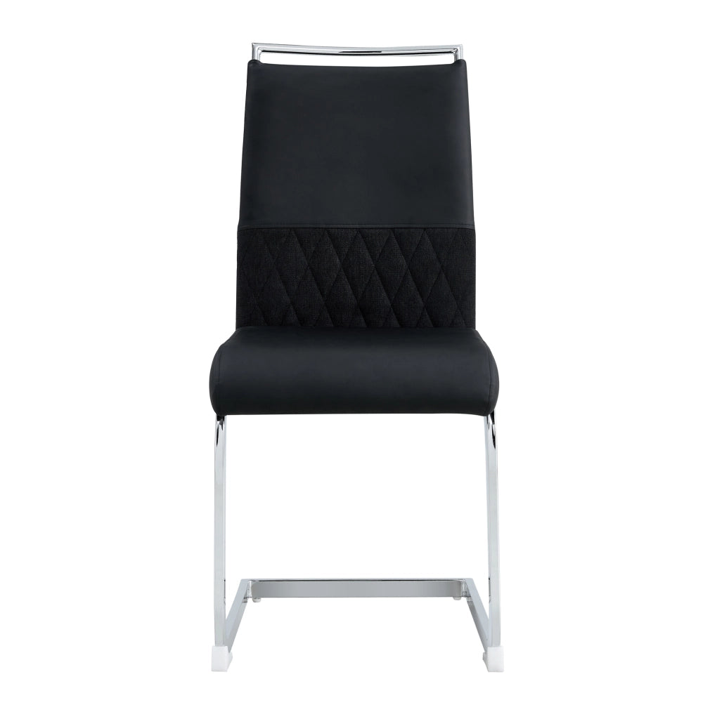 Sedia moderna ergonomica con schienale imbottito; seduta 42 x 45 cm; metallo; nera