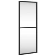 Specchio da Parete | Specchio decorativo Nero 20x50 cm Rettangolare in Ferro