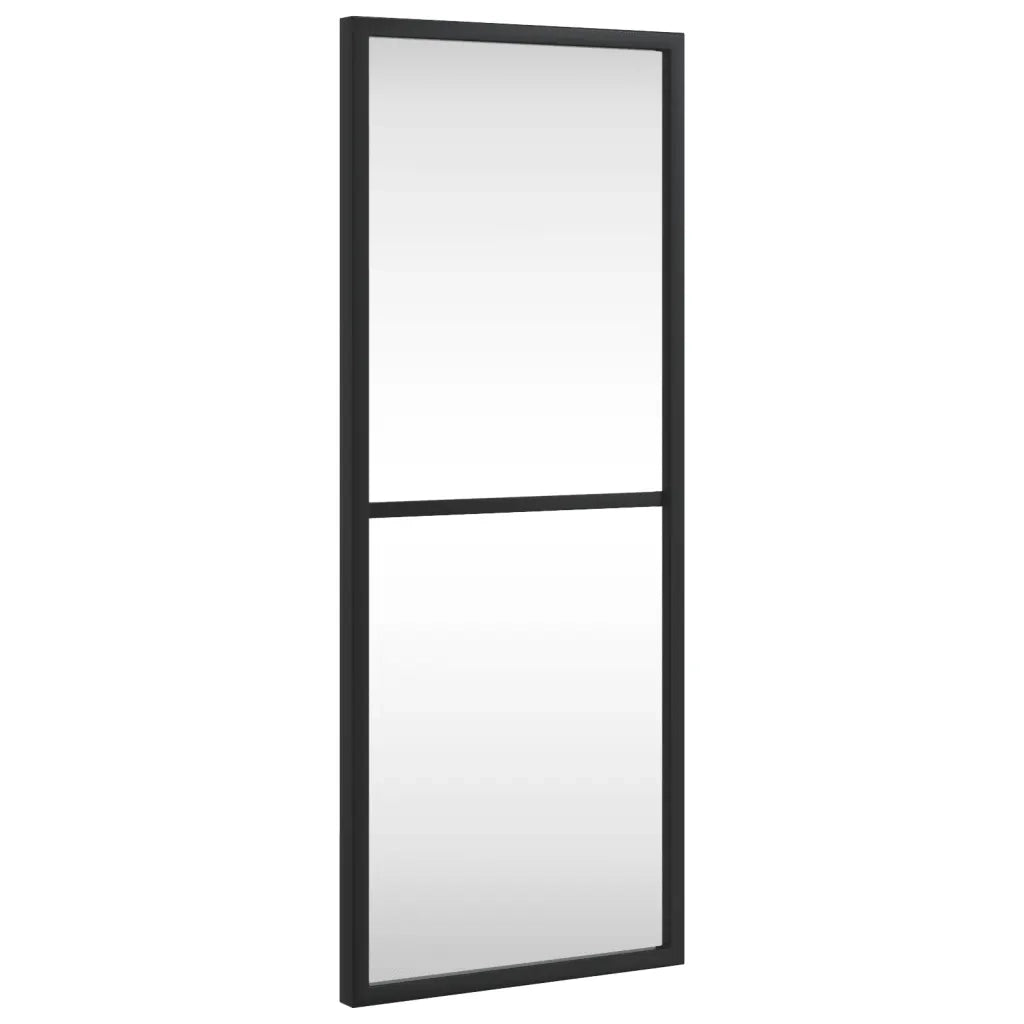 Specchio da Parete | Specchio decorativo Nero 20x50 cm Rettangolare in Ferro