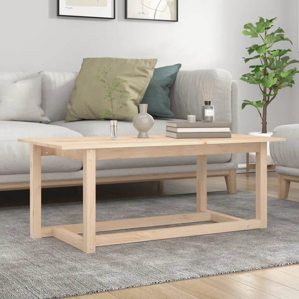 Tavolino da Salotto 110x55x45 cm Legno Massello di Pino 822167