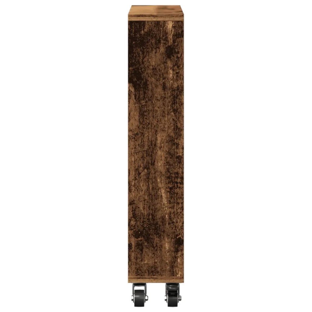 Carrello Stretto Legno Vecchio 48x13x68 cm in Truciolato 855230