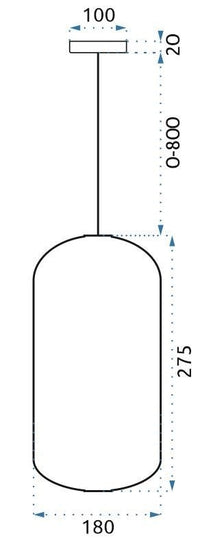 Lampada Led Da Soffitto Pensile Di Vetro Blu App443-cp