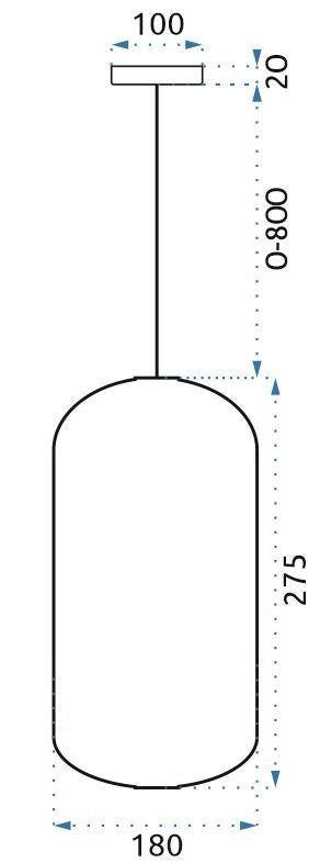 Lampada Led Da Soffitto Pensile Di Vetro Blu App443-cp