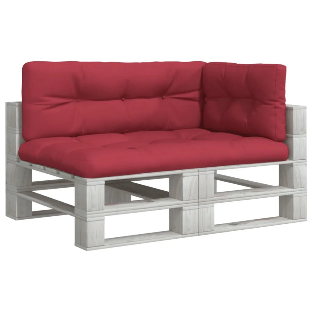 Cuscini per Pallet 3 pz Rosso Vino in Tessuto 3217129