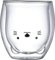 Mok per gatto - tazza per gatto - 250 ml tazza per caffè in vetro isolante - regalo personale per compleanno e San Valentino