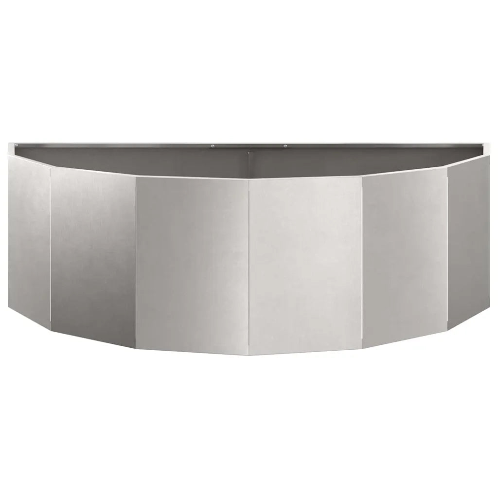 Fioriera | Cassetta per fiori | Vaso Argento 120 x 60 x 35 cm Acciaio inossidabile