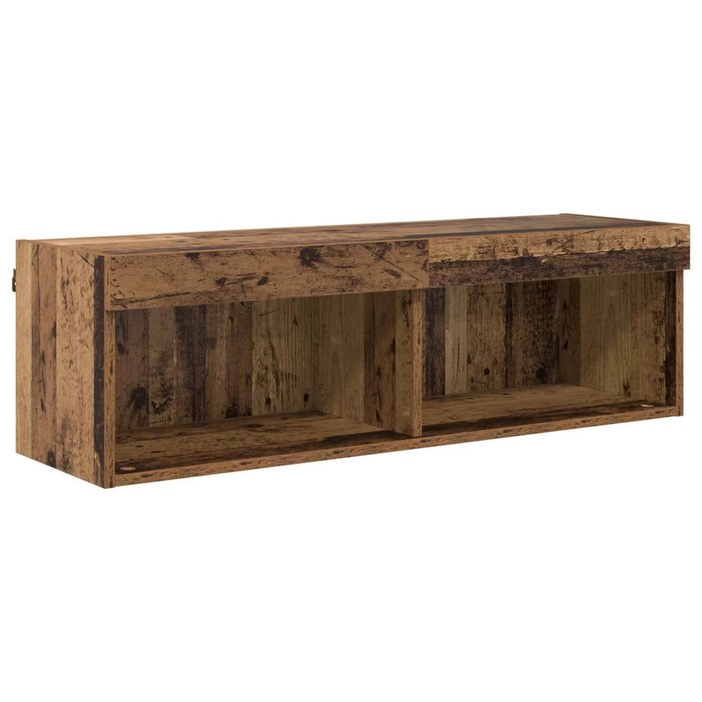 Unit¨¤ a muro per TV con LED con led 6 pz | Armadietto TV | Mobile Porta TV Legno vecchio