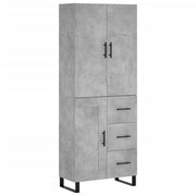 Buffet credenza cassettiera armadio mobile contenitore organizer cucina soggiorno salotto alto 69,5 x 34 x 180 cm legno ingegnerizzato grigio 02_0034553